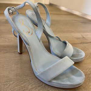 SAM EDELMAN Jade Ankle Strap Sandal in Blue Size 6.5